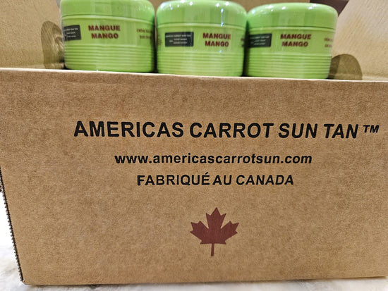 Three green containers labeled &